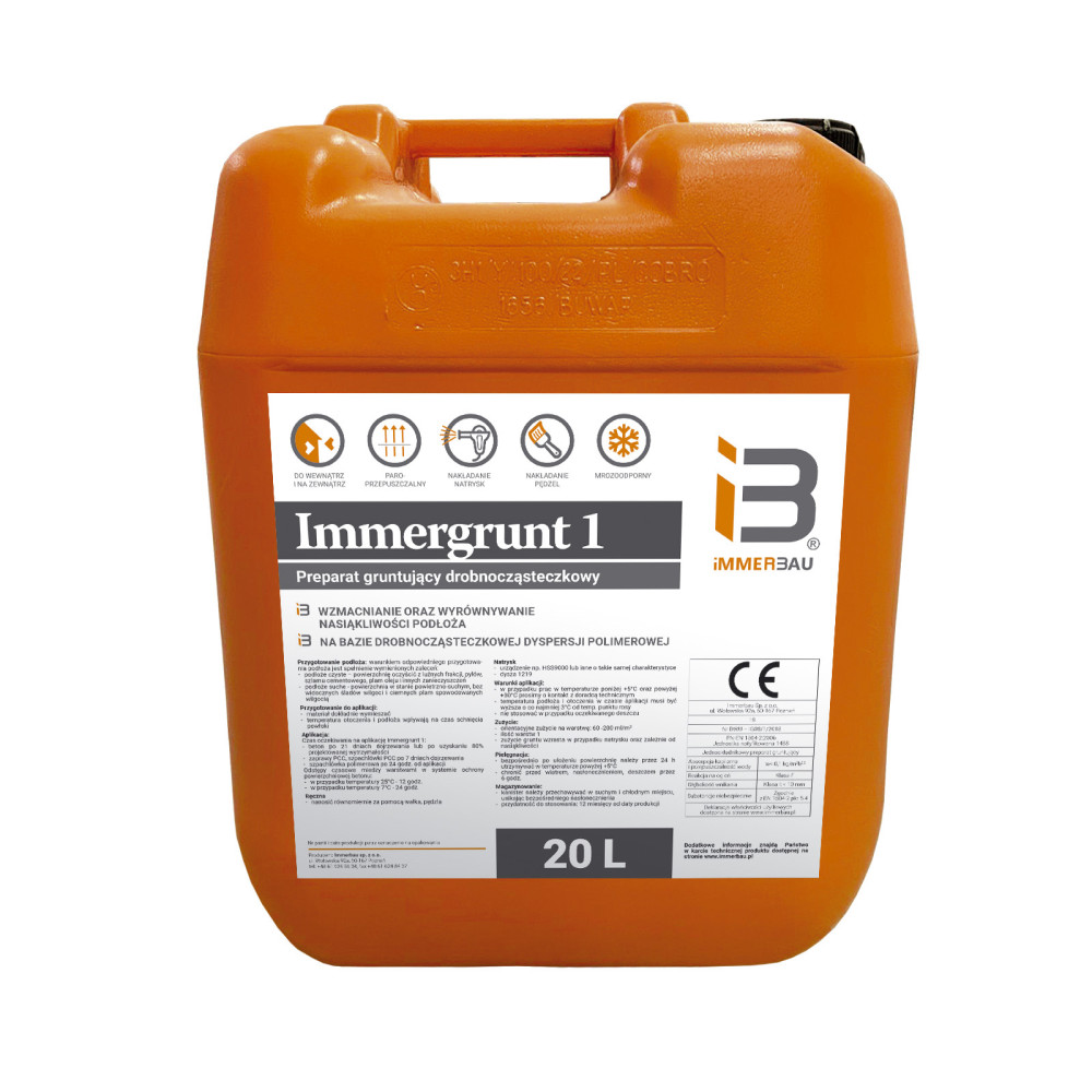 Drobnocząsteczkowy preparat gruntujący- Immergrunt 1 20L